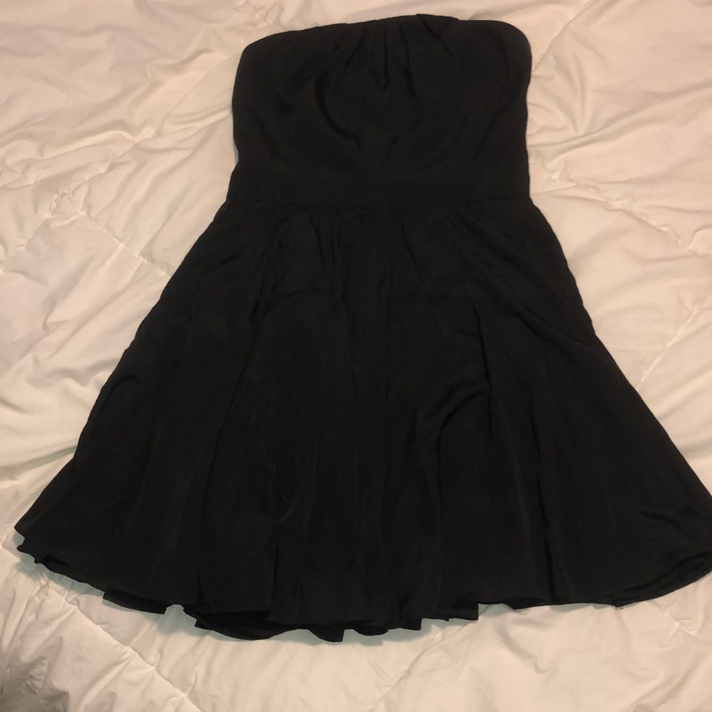 Strapless black dress